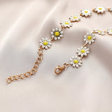 Daisy Clavicle Necklace For Women Statement Bridal Wedding Party Jewelry