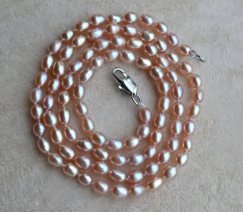 Lavender Freshwater Pearl Necklace, Bridesmaid Gift Jewelry