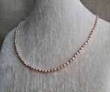 Lavender Freshwater Pearl Necklace, Bridesmaid Gift Jewelry