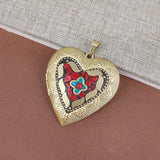 Flower Oval Round Love Heart Photo Locket Charm Pendants Jewelry Making