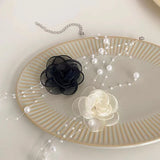 Flower Pearl Choker Necklace Sweet Ins Style Lady Wedding Jewelry