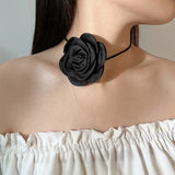 Flower Pearl Choker Necklace Sweet Ins Style Lady Wedding Jewelry