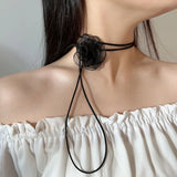 Flower Pearl Choker Necklace Sweet Ins Style Lady Wedding Jewelry