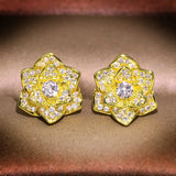 925 Silver Earring Pave Cz Engagement Wedding Stud Earrings