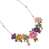 French Sweet Petals Necklace Women Choker Charm Clavicle Chain Jewelry Collar