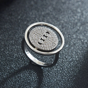 CZ Party Rings Round Button Ring For Women