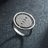 CZ Party Rings Round Button Ring For Women