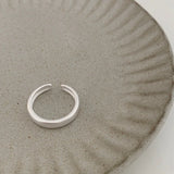 Geometric Pearl Bead Chain Silver Ring for Women Girls