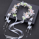 Bridal Headband Earring Pearl Hair Headdress Wedding Headbands