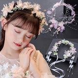 Bridal Headband Earring Pearl Hair Headdress Wedding Headbands