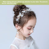 Flower Wreath Pearl Hair Headdress Bridal Headband Bride Garland Wedding Headban