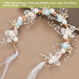 Flower Wreath Pearl Hair Headdress Bridal Headband Bride Garland Wedding Headban