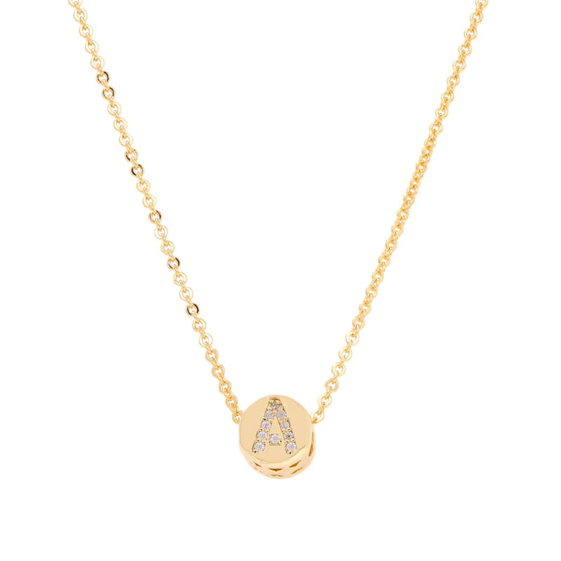 26 Letters Micro Charm Necklaces Adjustable Chain Necklace Women