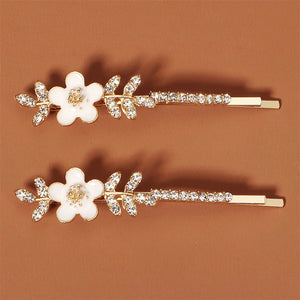 Rhinestone Flower Hair Clips Spring Hair Accessories Girls Woman Hairpins