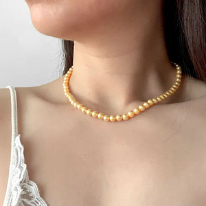 Shell Pearl Wedding Necklace 925 Sterling Silver Chain for Women