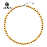 Shell Pearl Wedding Necklace 925 Sterling Silver Chain for Women