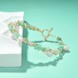 Gold-Plated Freshwater Pearl Chain Jewelry Necklace Gift for Women