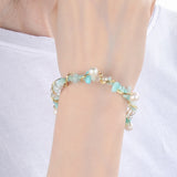 Gold-Plated Freshwater Pearl Chain Jewelry Necklace Gift for Women