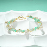 Gold-Plated Freshwater Pearl Chain Jewelry Necklace Gift for Women