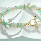 Gold-Plated Freshwater Pearl Chain Jewelry Necklace Gift for Women