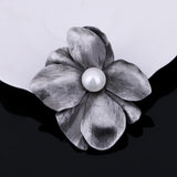 Gravel Beaded Pearl Brooch Pin Tree Flower Enamel Brooch for Women
