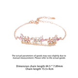 Rhinestone Flower Hand Chain Bracelet