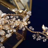 Leaves Flower Hair Comb Bridal Long Hair Pieces for Wedding