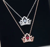 Heart Crown Necklace High Heartbeat Pendant Chain For Clavicle Jewelry