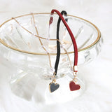 Heart Pendant Chocker Necklace Pearls Rope Chain Wedding Jewelry
