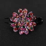 Retro Crystal Hibiscus Flower Rhinestone Headdress