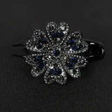 Retro Crystal Hibiscus Flower Rhinestone Headdress