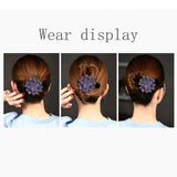 Retro Crystal Hibiscus Flower Rhinestone Headdress
