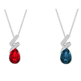 Rain Drop Shape Crystal Necklace for Women Pendant