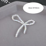 Pearl Crystal Beads Tassel Bow Pendant DIY Ear Stud Hairpin Accessories