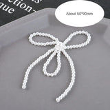 Pearl Crystal Beads Tassel Bow Pendant DIY Ear Stud Hairpin Accessories
