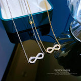 Hollow Infinite Zircon Pendant Necklace for Women