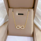 Hollow Infinite Zircon Pendant Necklace for Women