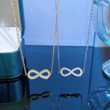 Hollow Infinite Zircon Pendant Necklace for Women