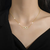 Hollow Infinite Zircon Pendant Necklace for Women