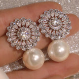 Zircon Bridal Wedding Earrings for Women