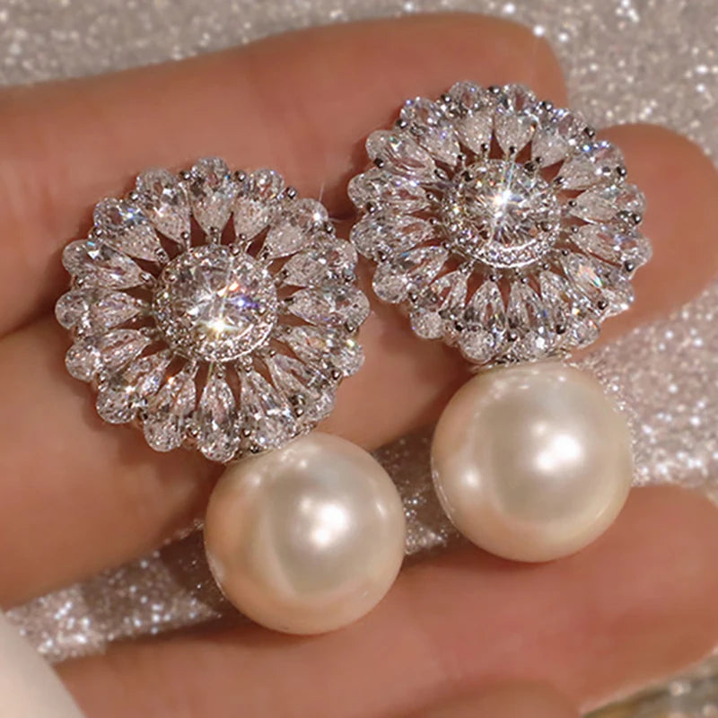 Zircon Bridal Wedding Earrings for Women