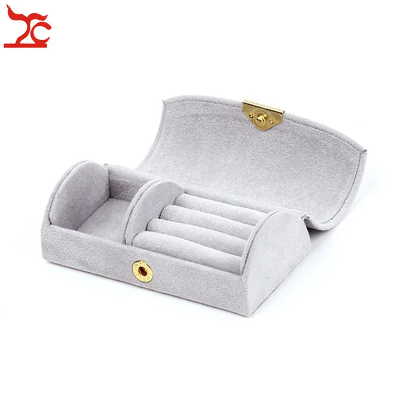 Velvet Jewelry Ring Box Earring Pendant Storage Case