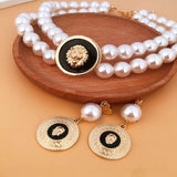 Lion Head Pearl Jewelry Set for Women