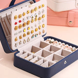 Double Layer Jewelry Organizer for Women - Earring Storage Case