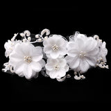 Lace Ribbon Flower Headband Tiaras Women Hair Jewelry