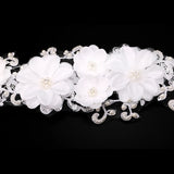 Lace Ribbon Flower Headband Tiaras Women Hair Jewelry