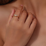 Pearl Rhinestone Paved Stainless Steel Rings For Woman Party Wedding
