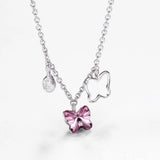 Butterfly Pendant 925 Silver Necklace Crystals from Austria