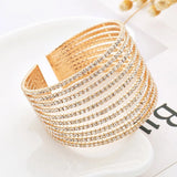 Rhinestone Crystal Stretch Steel Bracelet for Wedding Party