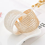 Rhinestone Crystal Stretch Steel Bracelet for Wedding Party